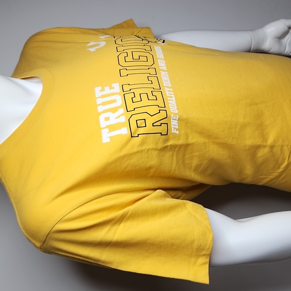 TRUE RELIGION YELLOW 3 EXTRA LARGE (XXXL) TSHIRT - Picture 2 of 10